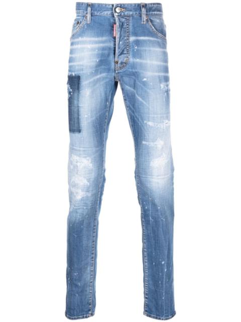 DSQUARED2 logo-print light-wash jeans