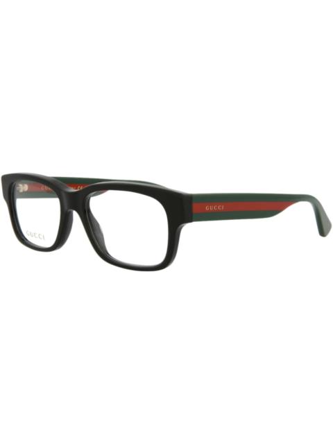 GUCCI Gucci Square Eyeglasses Black/Multicolor/Transparent (GG0343O-30002861-001)