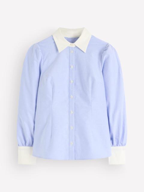 BODEN Volume Sleeve Shirt-Blue Oxford