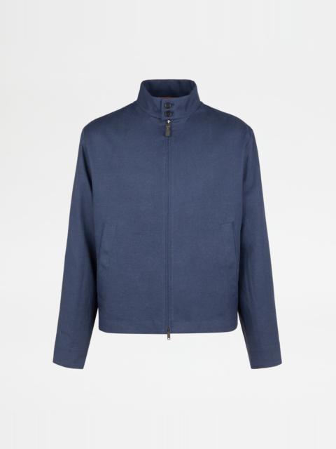 Tod's JACKET IN LINEN - BLUE