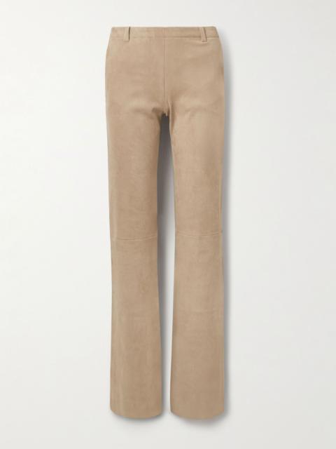 STOULS Oswald suede straight-leg pants Beige