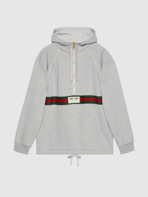 GUCCI Cotton jersey sweatshirt with Web