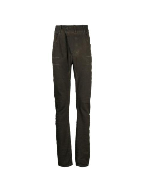 asymmetric-front skinny trousers