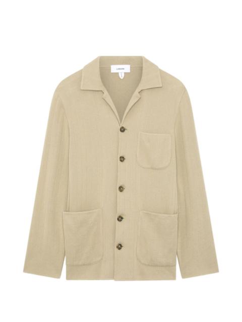 LARDINI single-breasted knit jacket