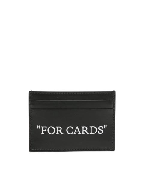 Quote Bookish leather cardholder