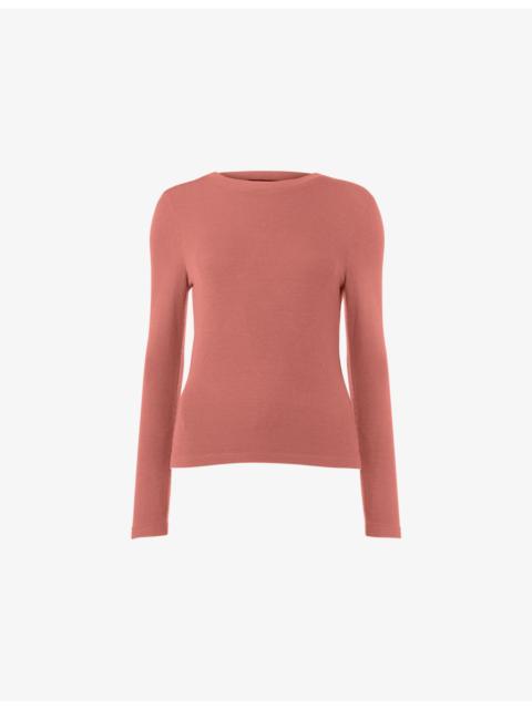 WHISTLES Essential Ribbed Jersey Top