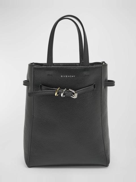 Voyou Mini North-South Tote Bag in Tumbled Leather