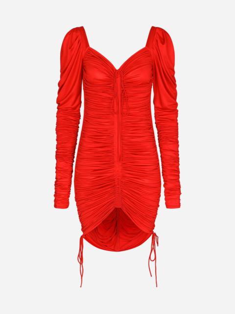 Dolce & Gabbana Short organzine dress with draping