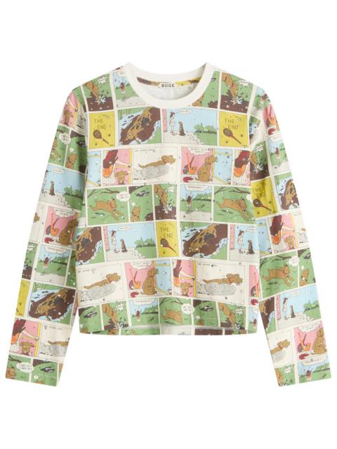 BODE Bode Comic Strip Long Sleeve Top