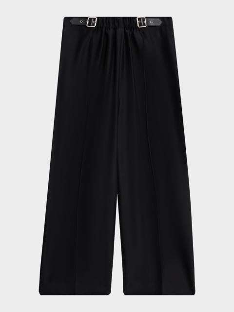Loewe Belt Cinched Wide-Leg Trousers