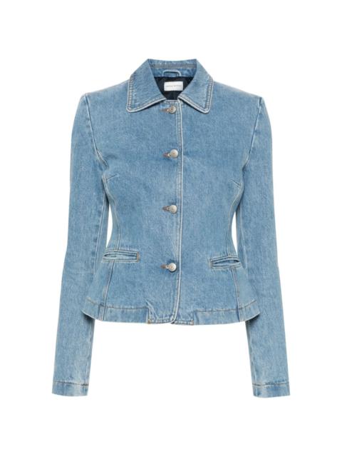 peplum denim blazer