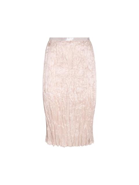 Runched Detailed Satin Skirt