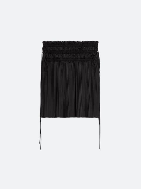 PLEATED SATIN SKIRT