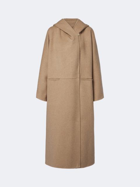 Max Mara Hooded camel hair and mohair coat