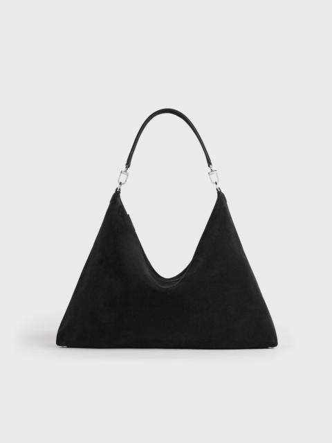 TOTEME Bevel suede bag black