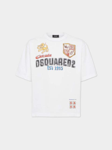 DSQUARED2 LOOSE FIT HAND-DRAWN T-SHIRT