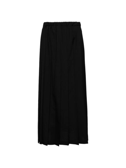 elasticated waistband pleated skirt