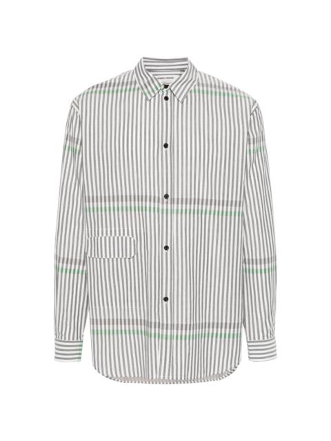 HENRIK VIBSKOV Hole striped shirt