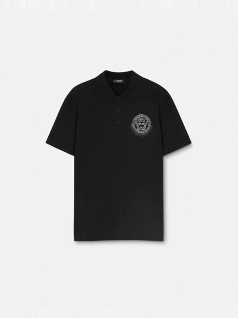 VERSACE Crystal Fading Medusa Polo Shirt