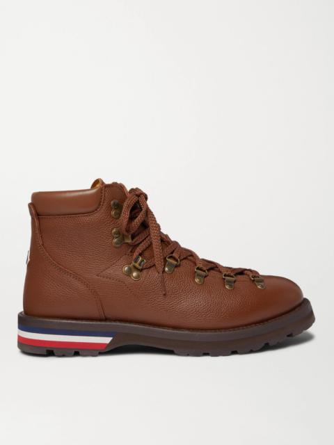 Moncler Striped Full-Grain Leather Boots