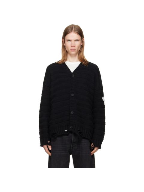 MM6 Maison Margiela Black Wool Cardigan