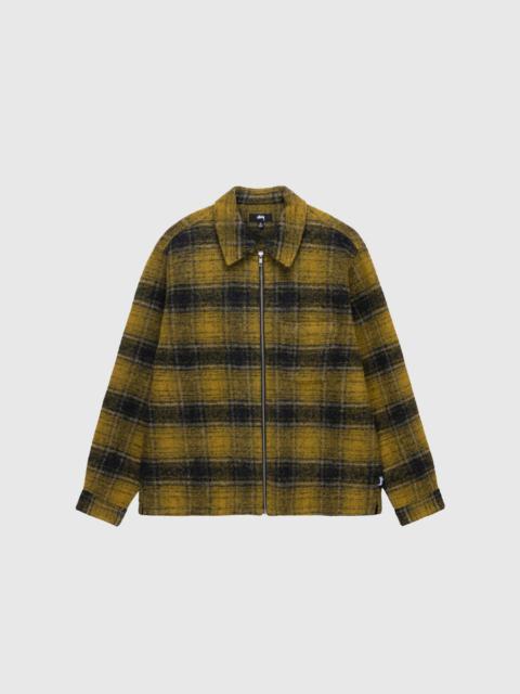 WOOL PLAID ZIP SHIRT