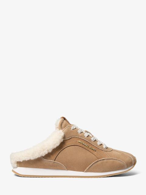 MICHAEL KORS Avi Faux Shearling Trim Slip-On Sneaker