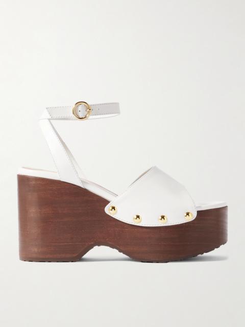 Gianvito Rossi 110 Studded Leather Platform Sandals