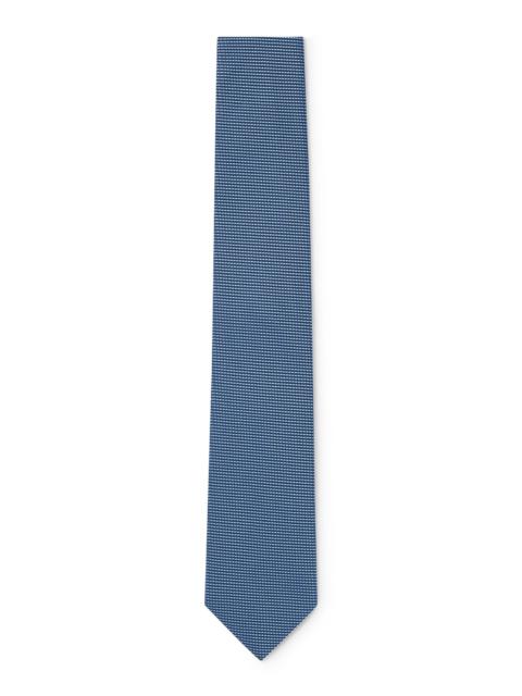 BOSS SILK-JACQUARD TIE WITH ALL-OVER MICRO PATTERN
