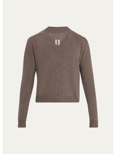 Rick Owens Men's Cashmere and Wool V-Neck Sweater