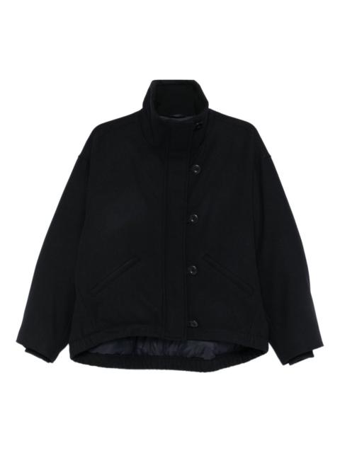 EMPORIO ARMANI high-neck buttoned coat