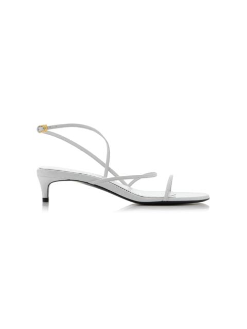 KHAITE Loop Leather Sandals white
