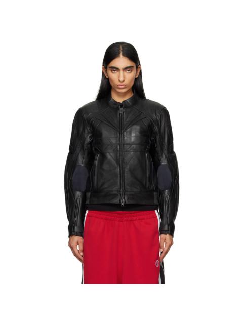 VETEMENTS Black Pro Racing Leather Jacket