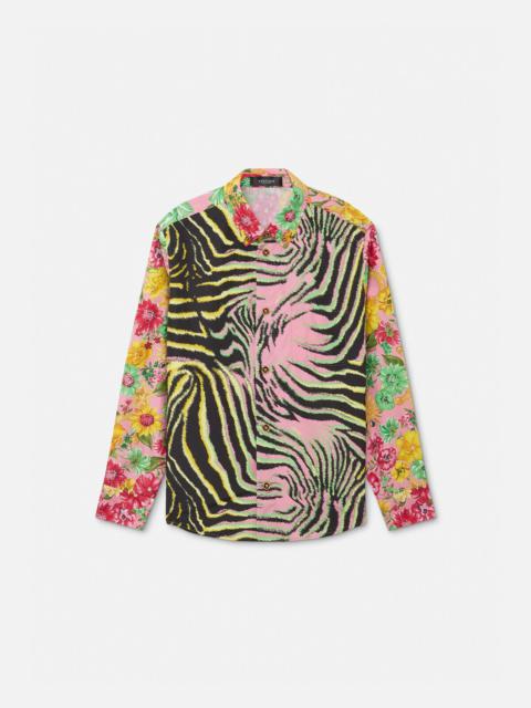 VERSACE Tiger Wildflower West Overshirt