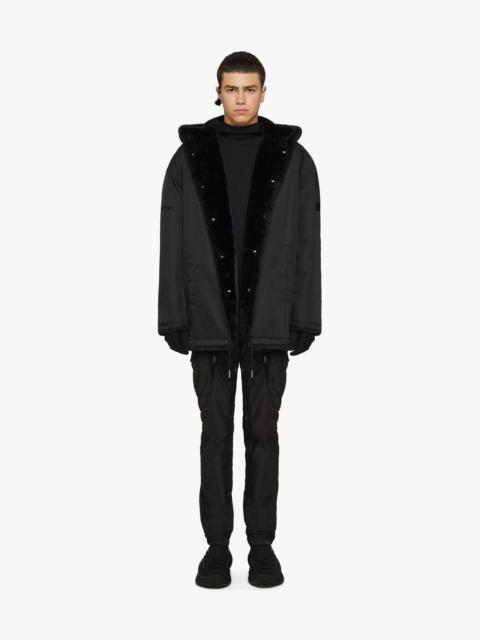 Givenchy REVERSIBLE PARKA IN NYLON AND FAUX FUR