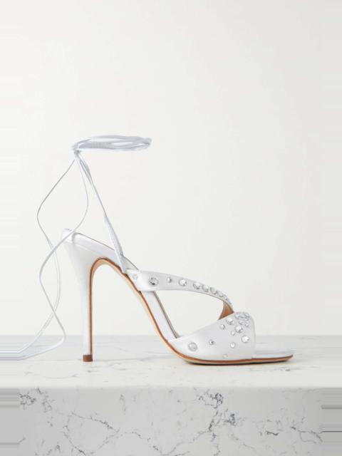 Alessandra Rich Crystal-embellished satin sandals