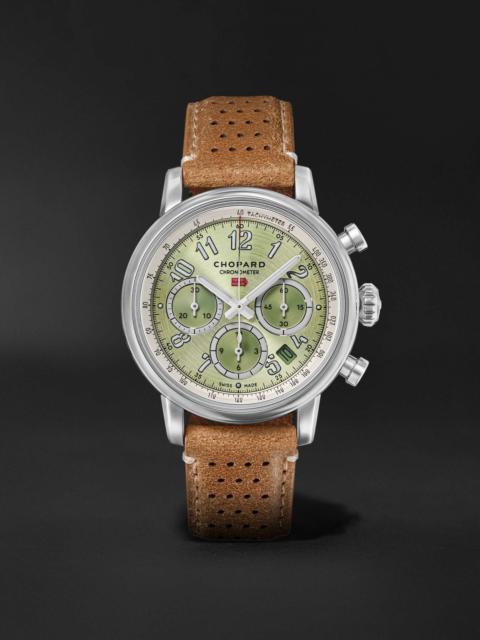 Mille Miglia Classic Automatic Chronograph 40.5mm Stainless Steel and Leather Watch, Ref. No. 168619