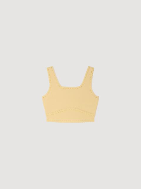 Sandro KNIT CROP TOP