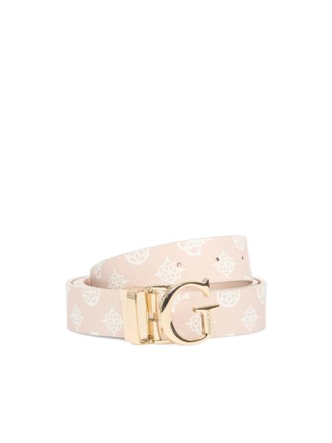 GUESS USA monogram-print logo-buckle belt