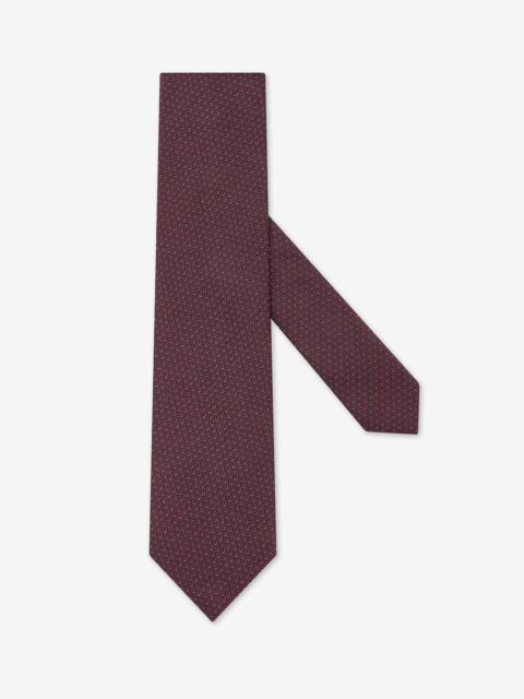 CORNELIANI Burgundy/Blue pure silk tie