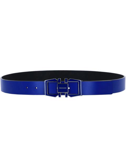 FERRAGAMO Ferragamo Gancini Logo Belt Bluette