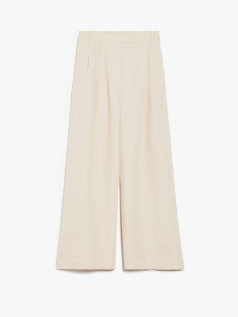 Wide-fit linen trousers
