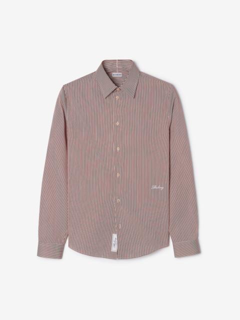 Burberry Slim Fit Striped Cotton Shirt