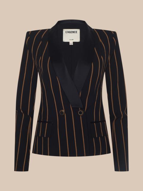 L'AGENCE Imogen Satin Lapel Blazer