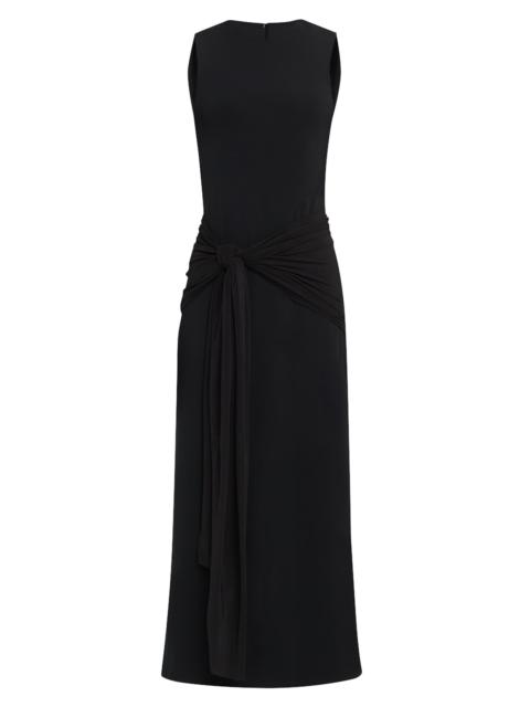 JBQ Women's Rory Jersey Tie-Front Midi-Dress - Black