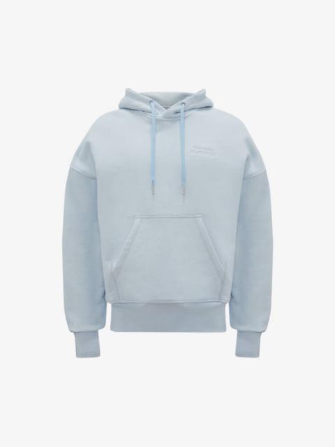 Men's McQueen Signature Hooded Sweatshirt in Spring Blue