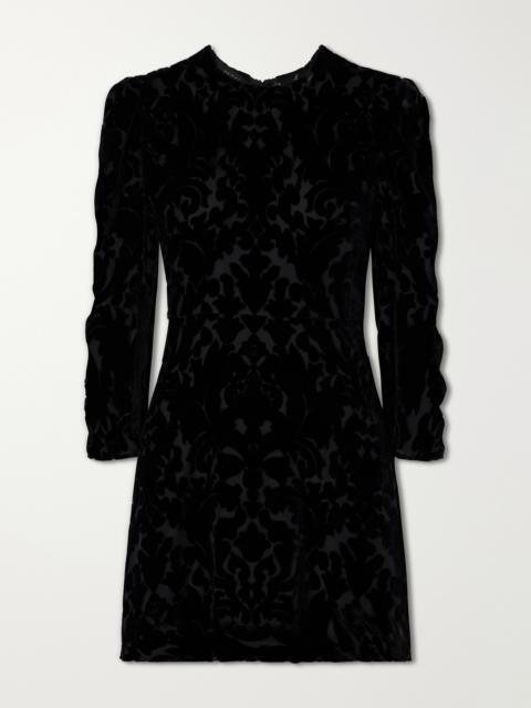 GUCCI Devoré-velvet Mini Dress