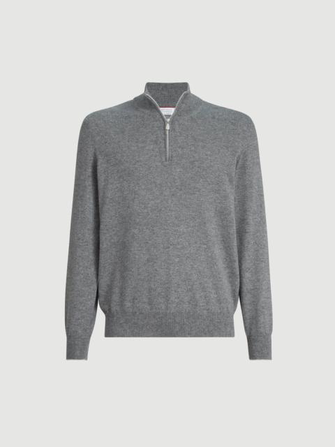 Brunello Cucinelli Cashmere sweater with half zip