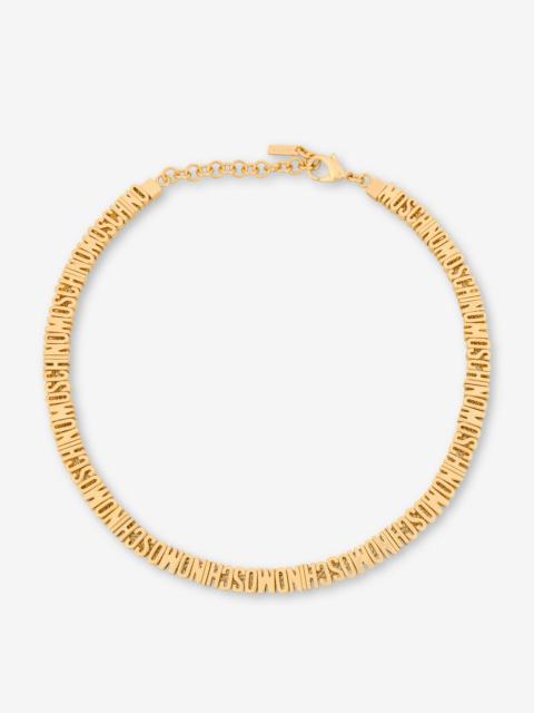 Moschino LETTERING LOGO CHOKER NECKLACE