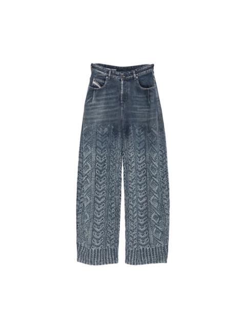 Diesel Wide-leg denim jeans